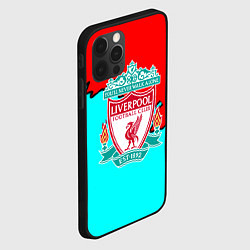 Чехол для iPhone 12 Pro Max Liverpool краски текстура штрихи, цвет: 3D-черный — фото 2