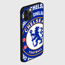 Чехол для iPhone 12 Pro Max Челси надписи по кругу и логотип, цвет: 3D-черный — фото 2