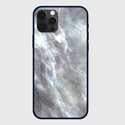 Чехол для iPhone 12 Pro Max Абстракция - white smoke on gray background, цвет: 3D-черный