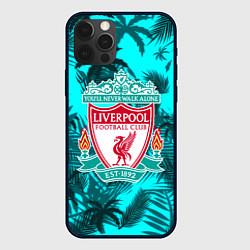 Чехол для iPhone 12 Pro Max Ливерпуль голубые тропики, цвет: 3D-черный