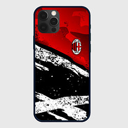 Чехол для iPhone 12 Pro Max ФК Милан - потертости, цвет: 3D-черный