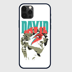 Чехол для iPhone 12 Pro Max David Bowie статуя Давида, цвет: 3D-черный