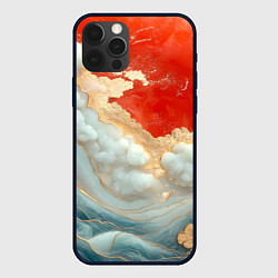Чехол iPhone 12 Pro Max Объемные Японские волны