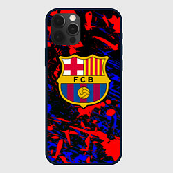 Чехол для iPhone 12 Pro Max Барселона абстрактные краски, цвет: 3D-черный
