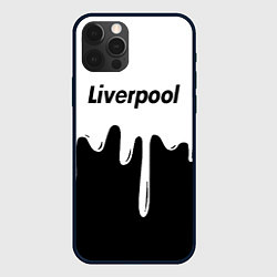 Чехол для iPhone 12 Pro Max Liverpool жидкие краски всплеск, цвет: 3D-черный