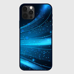 Чехол для iPhone 12 Pro Max Абстракция волнистых линий, цвет: 3D-черный