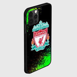 Чехол для iPhone 12 Pro Max Liverpool краски градиент, цвет: 3D-черный — фото 2