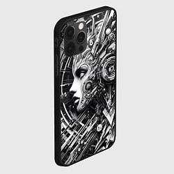 Чехол для iPhone 12 Pro Max Cyber girl - ai art fantasy graffiti, цвет: 3D-черный — фото 2