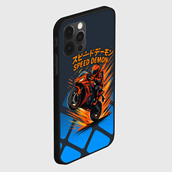 Чехол для iPhone 12 Pro Max Speed demon байкер, цвет: 3D-черный — фото 2