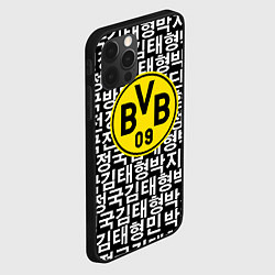 Чехол для iPhone 12 Pro Max Borussia японские символы паттерн, цвет: 3D-черный — фото 2
