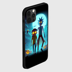 Чехол для iPhone 12 Pro Max Рик и Морти в ночь на хэллоуин, цвет: 3D-черный — фото 2