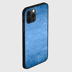 Чехол для iPhone 12 Pro Max Тёмный голубой потёртости однотонный, цвет: 3D-черный — фото 2