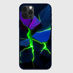 Чехол для iPhone 12 Pro Max Neon tile, цвет: 3D-черный