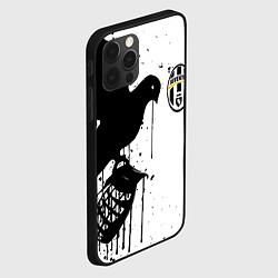 Чехол для iPhone 12 Pro Max Ювентус черная птица краски, цвет: 3D-черный — фото 2