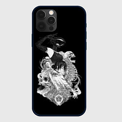 Чехол для iPhone 12 Pro Max Резе демон бомба Человек бензопила, цвет: 3D-черный