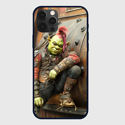 Чехол для iPhone 12 Pro Max Шрек в панковских шмотках, цвет: 3D-черный
