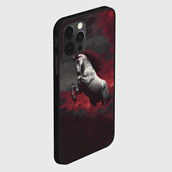 Чехол для iPhone 12 Pro Max Белая лошадь из красного тумана, цвет: 3D-черный — фото 2