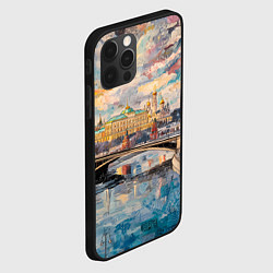 Чехол для iPhone 12 Pro Max Зимняя Москва с абстрактным небом, цвет: 3D-черный — фото 2