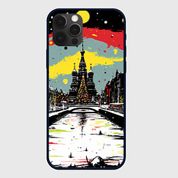 Чехол для iPhone 12 Pro Max Праздничная новогодняя Москва, цвет: 3D-черный