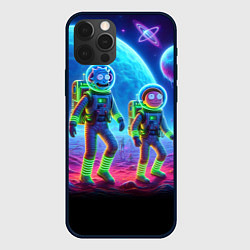 Чехол iPhone 12 Pro Max Рик и Морти на сказочной неоновой планете