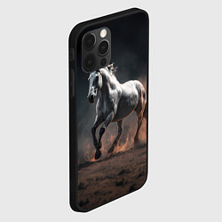 Чехол для iPhone 12 Pro Max Белая лошадь, цвет: 3D-черный — фото 2