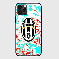 Чехол для iPhone 12 Pro Max Ювентус штрихи красок текстура, цвет: 3D-черный