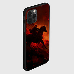Чехол для iPhone 12 Pro Max Всадник и красная звезда, цвет: 3D-черный — фото 2