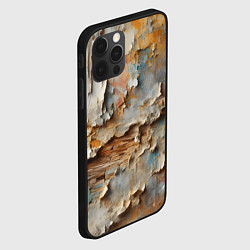 Чехол для iPhone 12 Pro Max Старая штукатурка на стене - абстракция, цвет: 3D-черный — фото 2