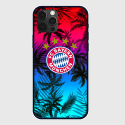 Чехол для iPhone 12 Pro Max Бавария Мюнхен неон тропики, цвет: 3D-черный