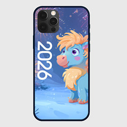 Чехол для iPhone 12 Pro Max Милая лошадка 2026, цвет: 3D-черный