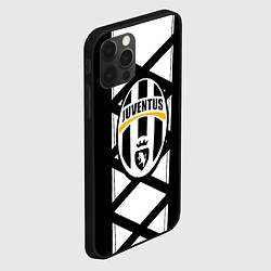 Чехол для iPhone 12 Pro Max Ювентус геометрия полосы линии, цвет: 3D-черный — фото 2