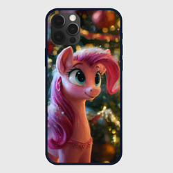 Чехол для iPhone 12 Pro Max Милая лошадка с розовой гривой, цвет: 3D-черный