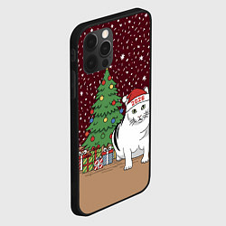 Чехол для iPhone 12 Pro Max Кот Бендер и ёлка, цвет: 3D-черный — фото 2