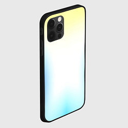 Чехол для iPhone 12 Pro Max Color yellow blue white, цвет: 3D-черный — фото 2