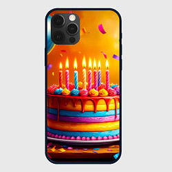 Чехол iPhone 12 Pro Max Радуга праздничного торта