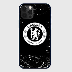 Чехол для iPhone 12 Pro Max Челси белые краски всплеск, цвет: 3D-черный