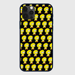 Чехол для iPhone 12 Pro Max Лиза Симпсон: узор, цвет: 3D-черный