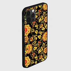 Чехол для iPhone 12 Pro Max Хохлома, цвет: 3D-черный — фото 2