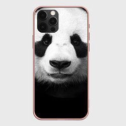 Чехол для iPhone 12 Pro Max Взгляд панды, цвет: 3D-светло-розовый