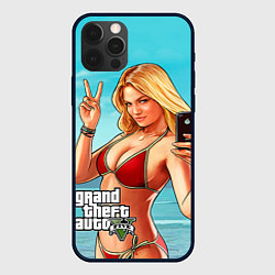 Чехол для iPhone 12 Pro Max GTA 5: Selfie Girl, цвет: 3D-черный