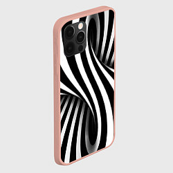 Чехол для iPhone 12 Pro Max Оптические иллюзии, цвет: 3D-светло-розовый — фото 2