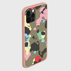 Чехол для iPhone 12 Pro Max Камуфляж: микс цветов, цвет: 3D-светло-розовый — фото 2