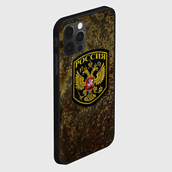 Чехол для iPhone 12 Pro Max Камуфляж: Россия, цвет: 3D-черный — фото 2