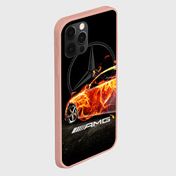 Чехол для iPhone 12 Pro Max Mercedes, цвет: 3D-светло-розовый — фото 2