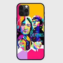 Чехол для iPhone 12 Pro Max The Beatles: Poly-art, цвет: 3D-черный