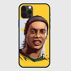 Чехол для iPhone 12 Pro Max Ronaldinho Art, цвет: 3D-черный