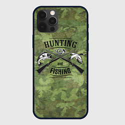 Чехол для iPhone 12 Pro Max Hunting & Fishing, цвет: 3D-черный