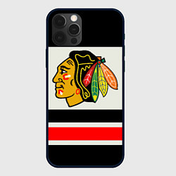 Чехол для iPhone 12 Pro Max Chicago Blackhawks, цвет: 3D-черный