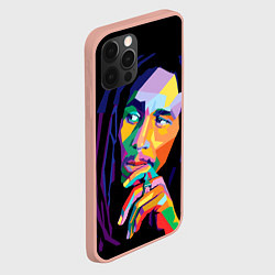 Чехол для iPhone 12 Pro Max Bob Marley: Art, цвет: 3D-светло-розовый — фото 2
