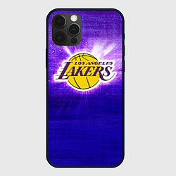 Чехол для iPhone 12 Pro Max Los Angeles Lakers, цвет: 3D-черный
